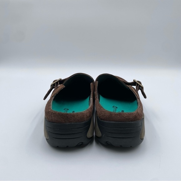 Merrell Women’s 9.5 Brown Leather Encore Buckle Bracken Outdoor Slip On Mules - Picture 5 of 7